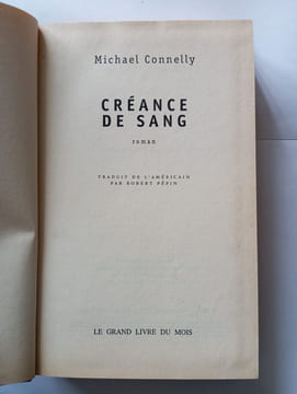 Créance de sang. CONNELLY MICHAEL