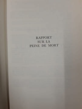 Rapport sur la peine de mort. Amnesty International