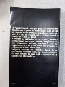 Rapport sur la peine de mort. Amnesty International