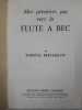 Mes premiers pas vers la flute a bec. Thérèse Berthelot