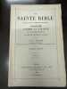 La Sainte Bible commentée d'après la Vulgate et les textes originaux à l'usage des Séminaires et du Clergé.Tome V. L.-Cl. Fillion