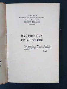 Barthelemy et sa colere