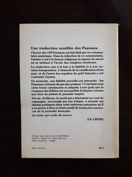 Mon ame benis le seigneur / commentaire et traduction en vers des psaumes. undefined
