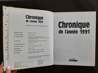 Chronique de l'année 1991