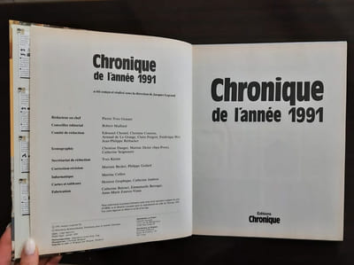 Chronique de l'année 1991