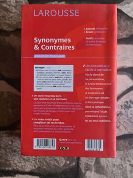Dictionaire Des Synonymes Dictionary of Synonyms. Collectif