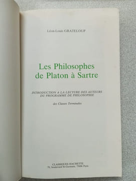 Les philosophes de platon a sartre. undefined