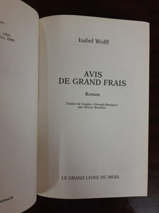 Avis de grand frais / 2002 / Wolff Isabel