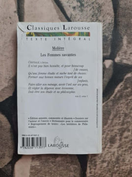 Moliere femmes savantes. Molière