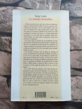 La Stratégie du Bouffon. Serge Lentz