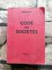 Code des sociétés. Daloz