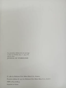 Symbolisme journal du symbolisme (en petit format) (le). Delevoy Robert