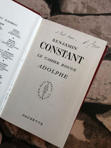 Le cahier rouge adolphe