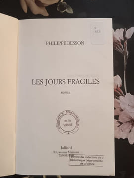 Les Jours fragiles. BESSON Philippe