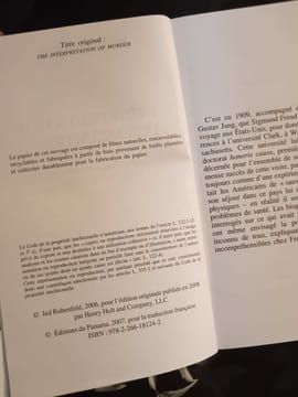 L'interprétation des meurtres. Rubenfeld Jed