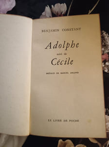 Adolphe suivi de Cécile