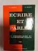 Écrire et parler le vocabulaire et l'expression écrite CM2. P. Verret P. Furcy