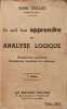 Ce qu'il apprendre en analyse logique. Henri Guillot