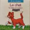 La vie a la ferme le chat la chatte et le chaton. 