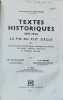 Textes historiques. 