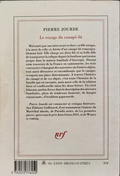 Le voyage du canapé-lit. Jourde Pierre