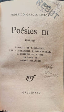 Poésies III 1926-1936. undefined