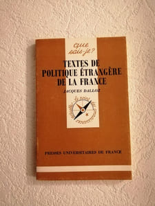 Textes de politique étrangère de la France
