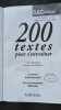 200 textes pour s'entraîner. 