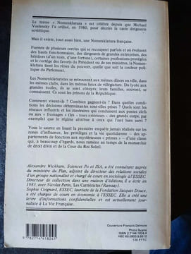 La nomenklatura francaise: Pouvoirs et privileges des elites (French Edition). WICKHAM Alexandre / COIGNARD Sophie