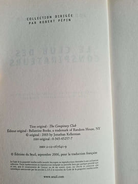 Le Club des conspirateurs. Kellerman Jonathan