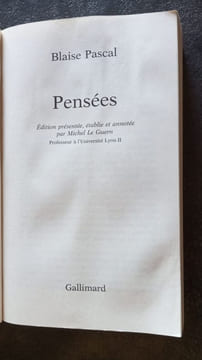 Pensées. Blaise Pascal