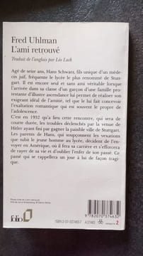 L'ami Retrouve. Uhlman Fred
