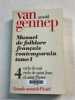Manuel de folklore francais contemporain. Tome 1 Volume 4. 