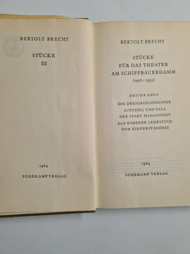 Bertolt Brecht: Stucke 3. Bertolt Brecht