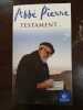 Testament. Abbé Pierre