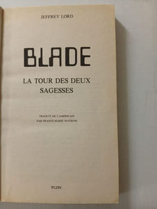 Blade 15 - La tour des deux sagesses