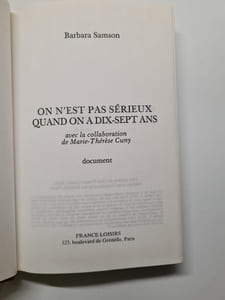 On N'est Pas Sérieux Quand On A Dix-sept Ans