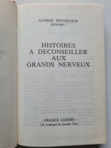 Histoires à déconseiller aux grands nerveux