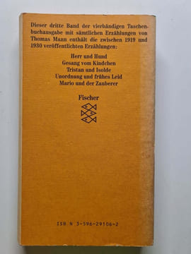 Unordnung und fruhes leid. Thomas Mann