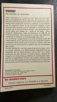 Stavisky les secrets du scandale. Jean-Michel Charlier Marcel Montarron