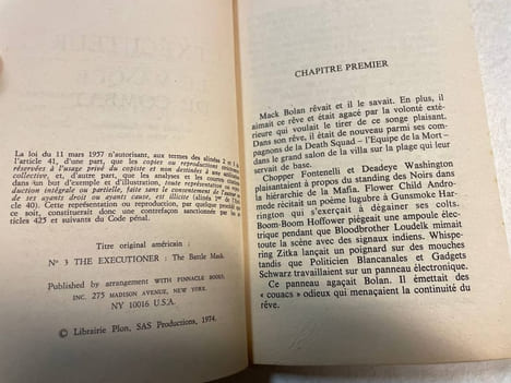 L'Exécuteur N° 3. Le Masque de Combat par Don Pendleton. Gérard de Villiers