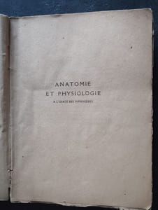 Anatomie et physiologie a l'usage des infirmieres