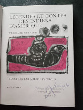 Légendes et contes des indiens d'Amérique. Vladimir Hulpach