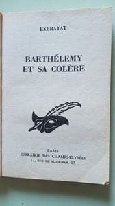 Barthélémy et sa colère