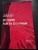 Propos sur le Bonheur. ALAIN