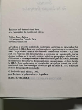 Anthologie de la Poesie Francaise. Orizet Jean