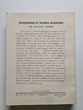 Excellences et plumes blanches. Jean-Paul Gardinier