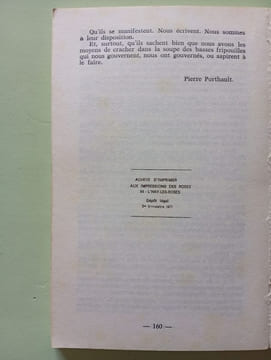 Ètre ou ne plus être. Pierre Porthault