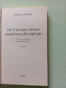 On N'est Pas Sérieux Quand On A Dix-sept Ans. Document