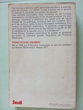 François mitterrand ou la tentation de l'histoire. Giesbert Franz-Olivier